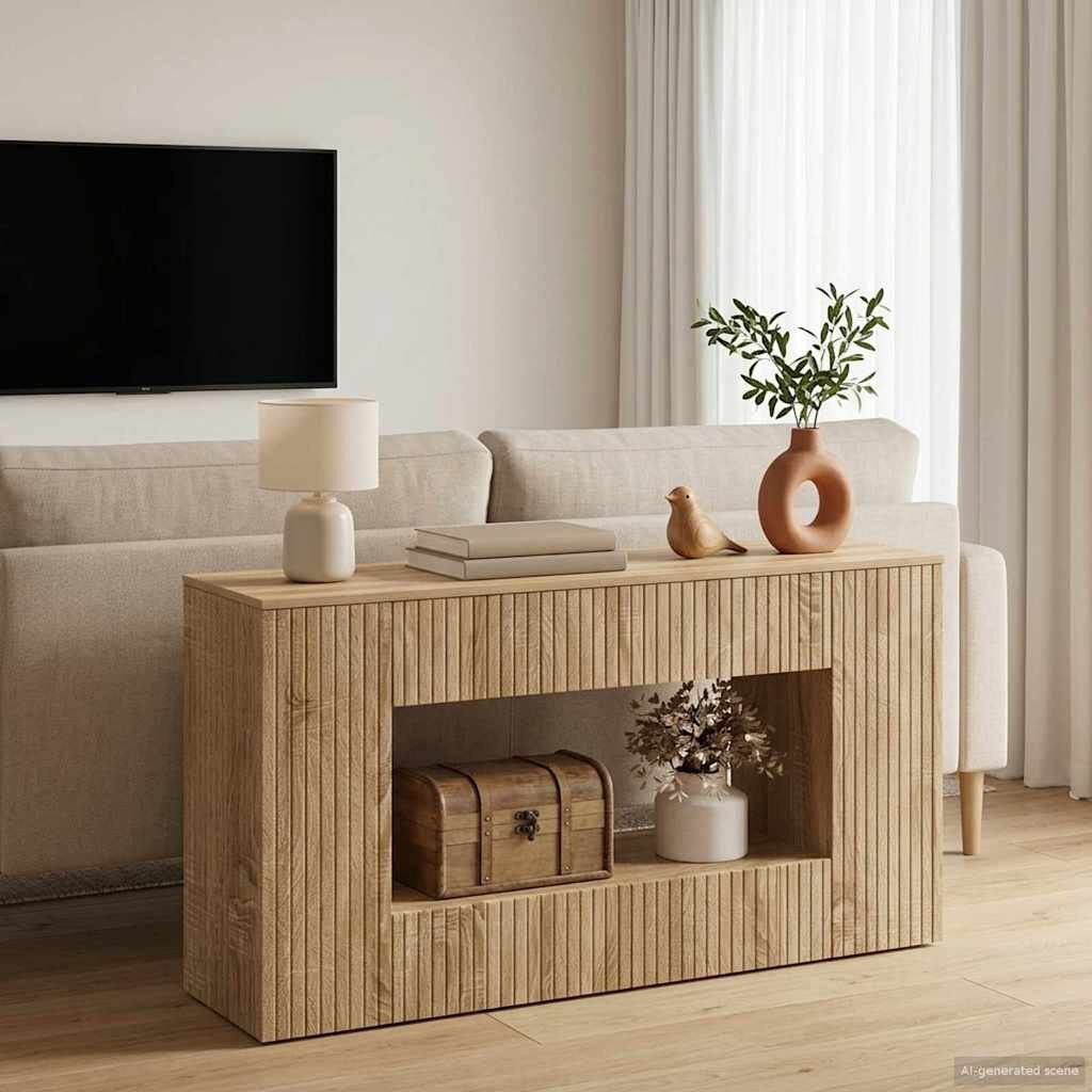 vidaXL Конзолна маса Сонома дъб 101 x 29 x 74 см