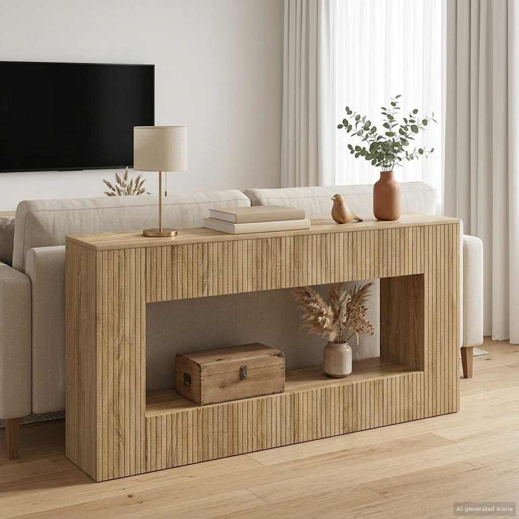 vidaXL Конзолна маса Сонома дъб 155 x 29 x 74 см