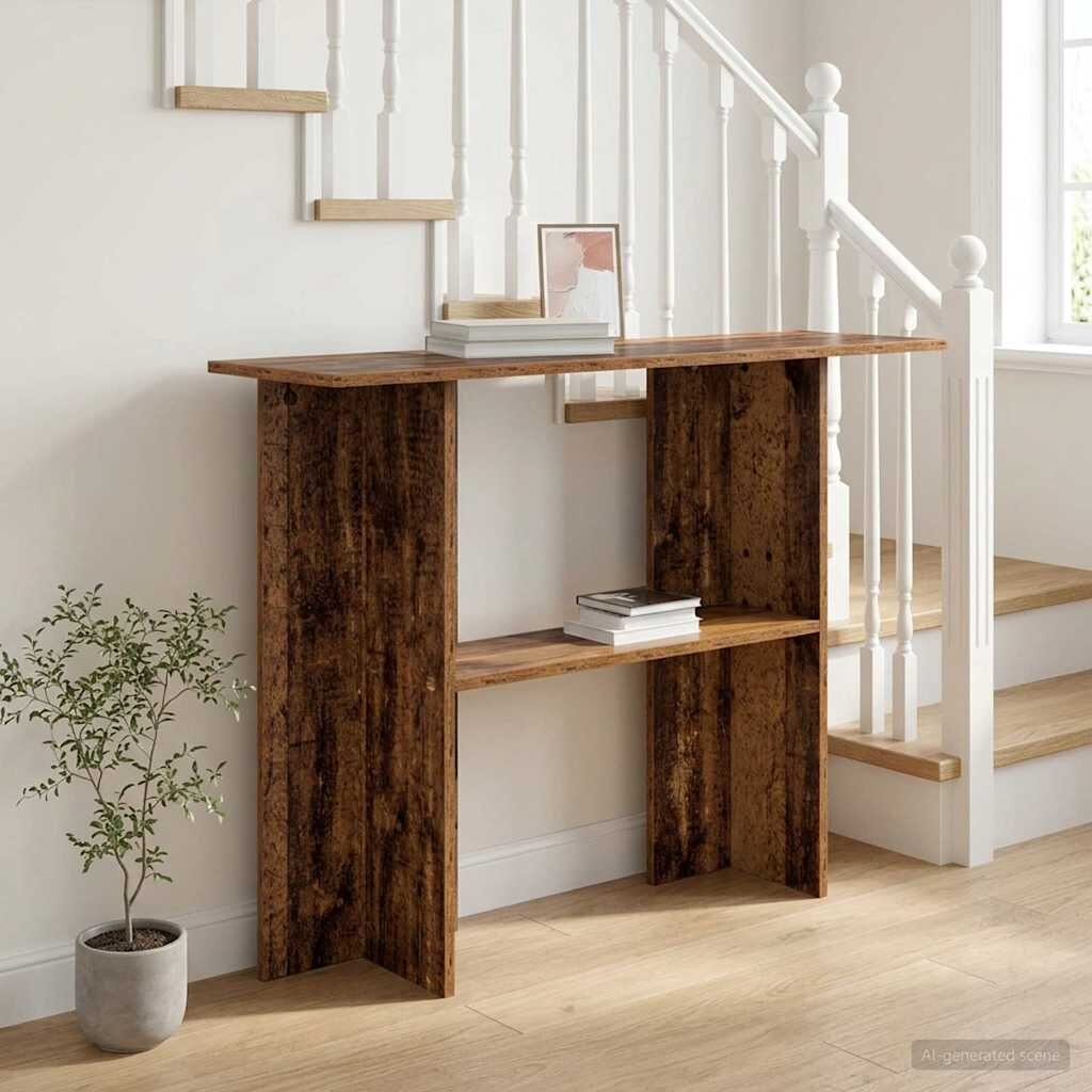 vidaXL Конзолна маса Старо дърво 100 x 30 x 75 см Инженерна дървесина