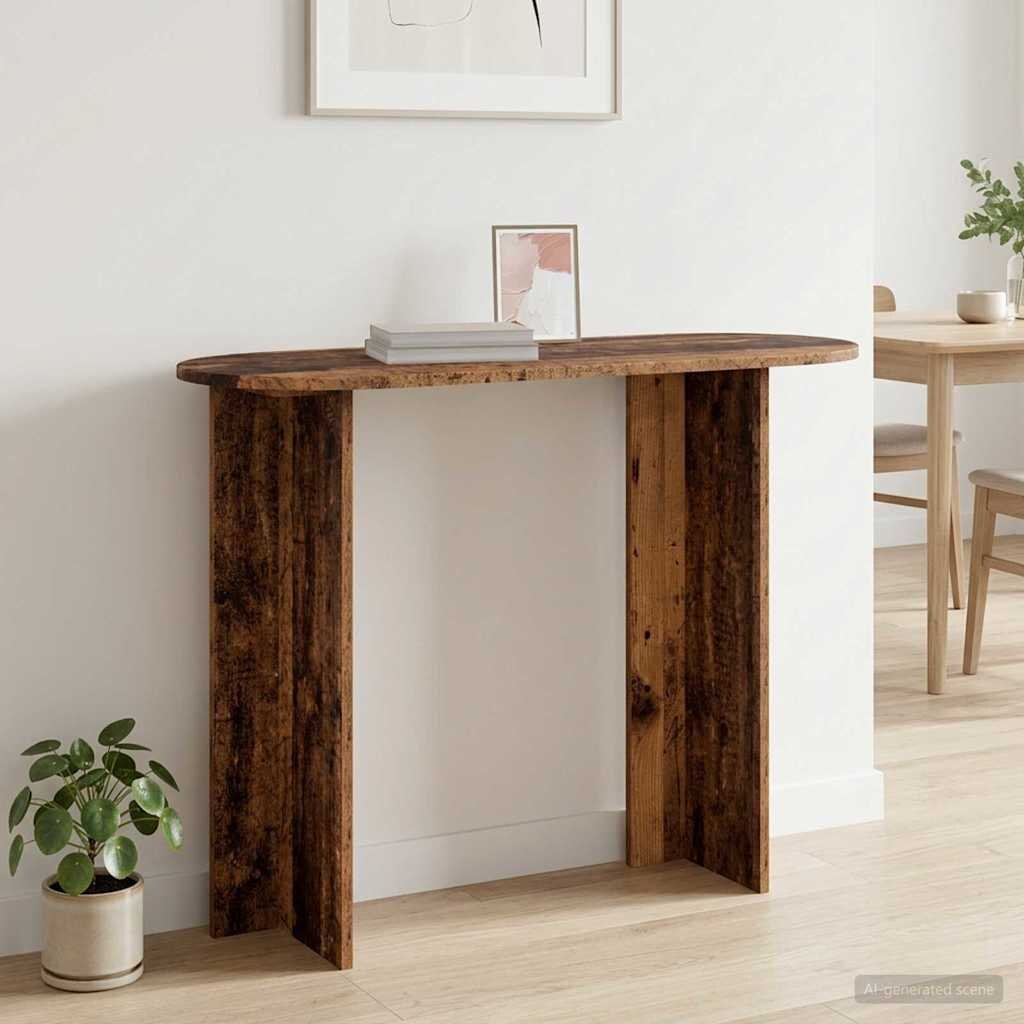 vidaXL Конзолна маса Старо дърво 100 x 395 x 75 см