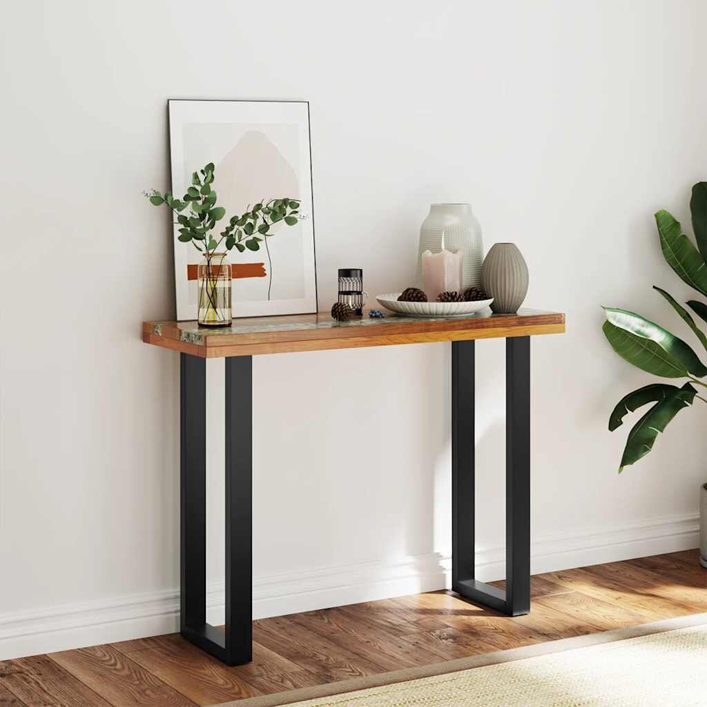 vidaXL Конзолна маса тиково дърво 100x35x75 cм
