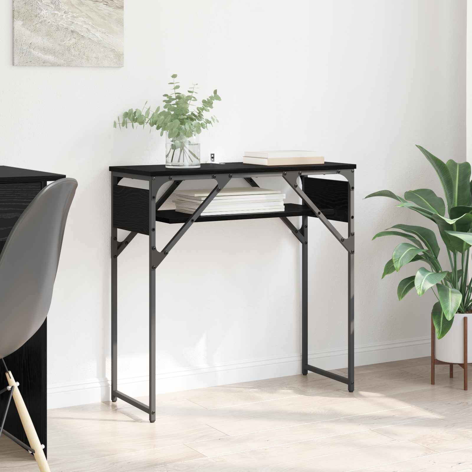 vidaXL Конзолнамаса Черния дъб Инженерна дървесина 75x30x75см