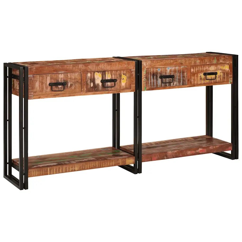 vidaXL Конзолни маси 2 бр. Многоцветен 161 x 33 x 75 см