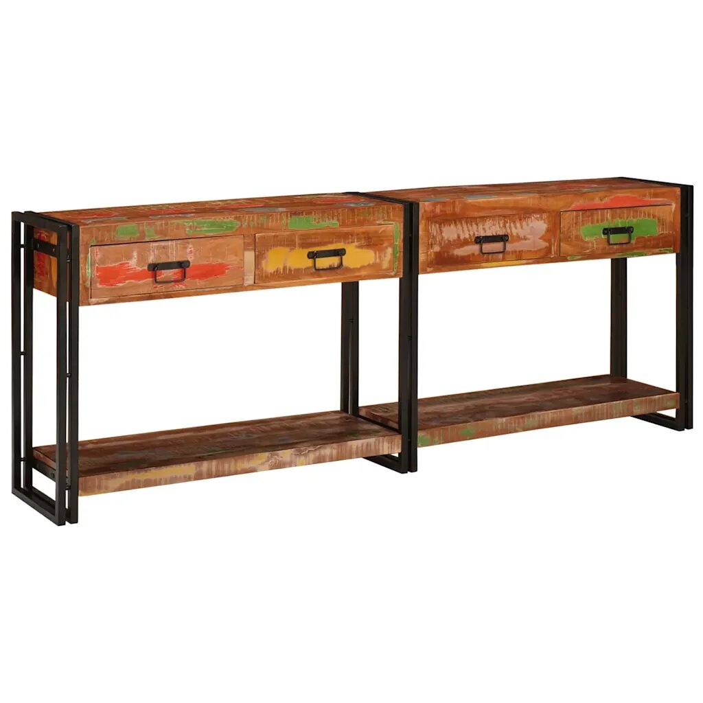 vidaXL Конзолни маси 2 бр. Многоцветен 200 x 33 x 75 см