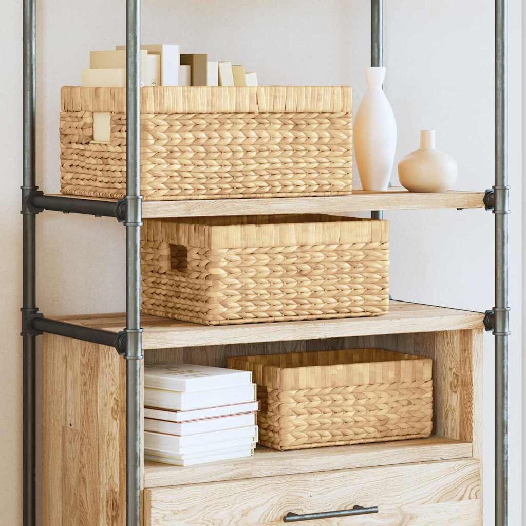 vidaXL Кошници за съхранение 3 бр. Воден хиацинт 40 x 30 x 18 см