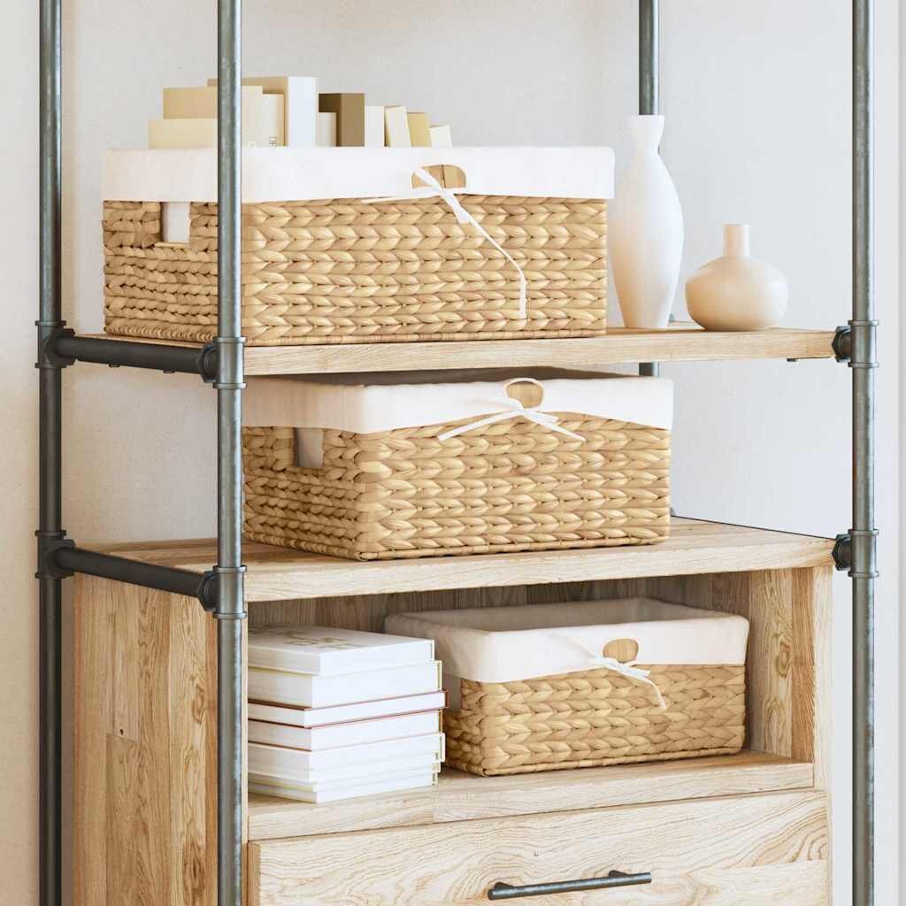 vidaXL Кошници за съхранение 3 бр. Воден хиацинт 40 x 30 x 18 см