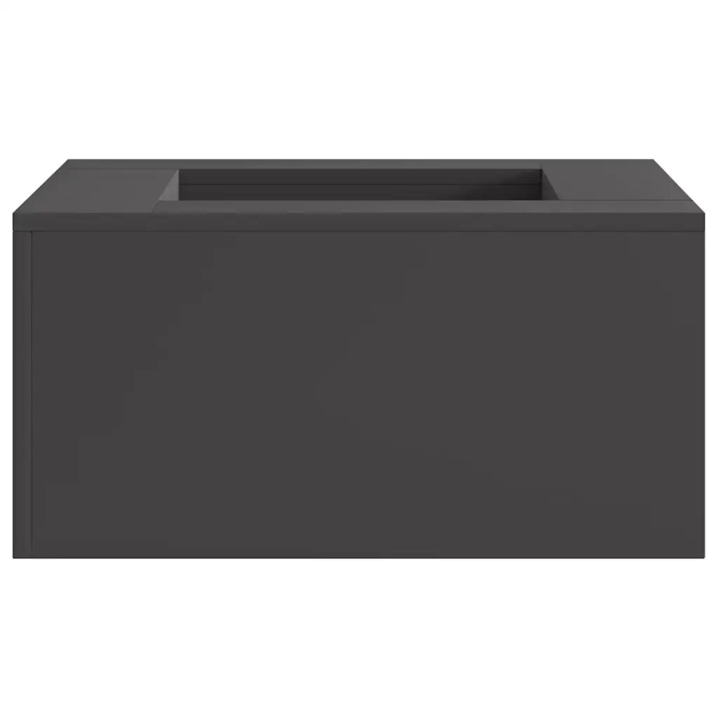 vidaXL Котел за огън Черно 60 x 60 x 30 cm Патинираща стомана