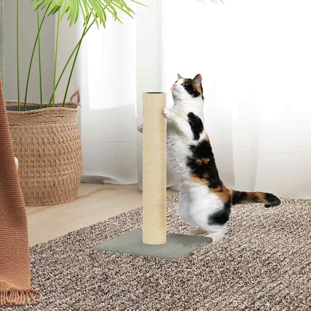 vidaXL Котешки стълб за драскане светлосив 22x22x45 см