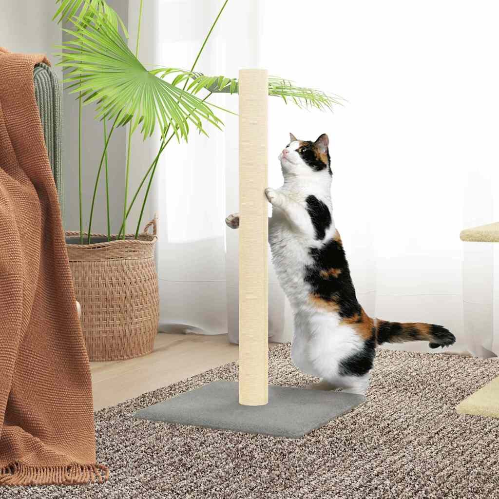 vidaXL Котешки стълб за драскане светлосив 35x35x70 см