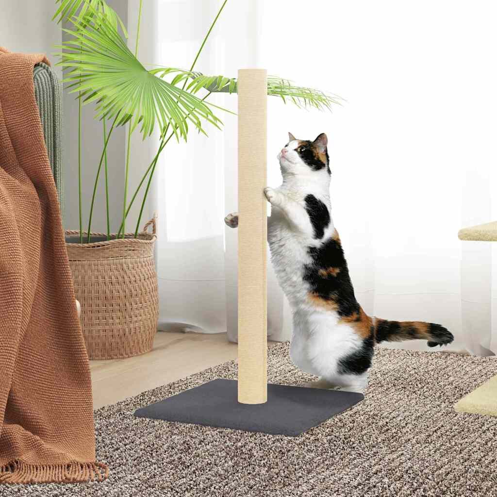 vidaXL Котешки стълб за драскане тъмносив 35x35x70 см