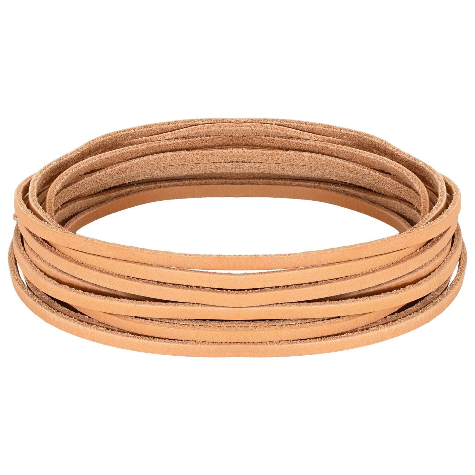 vidaXL Кожен ремък 1 Светло кафяво 200 x 03 см Кожа