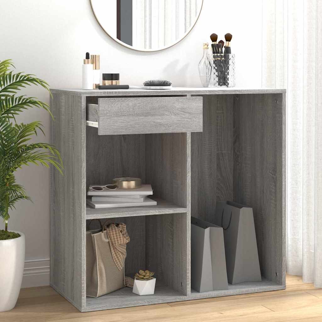 vidaXL Козметичен шкаф Сив сонома 80x40x75 см инженерно дърво