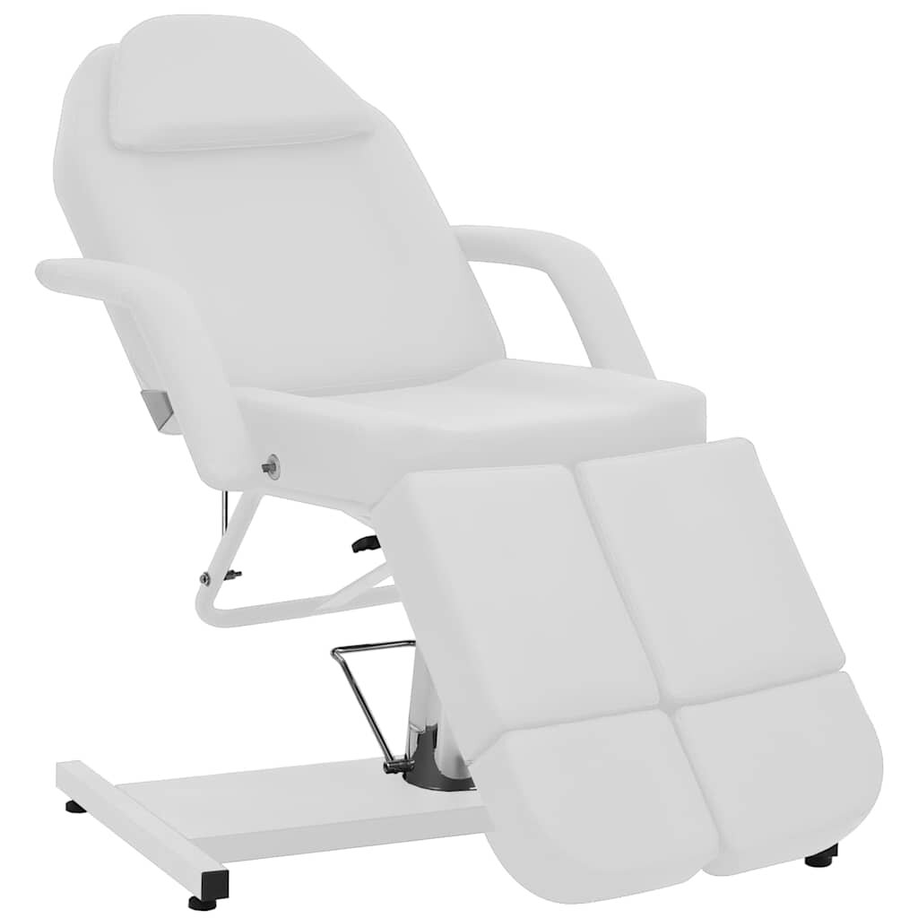 vidaXL Козметичен стол изкуствена кожа бял 180x62x78 см