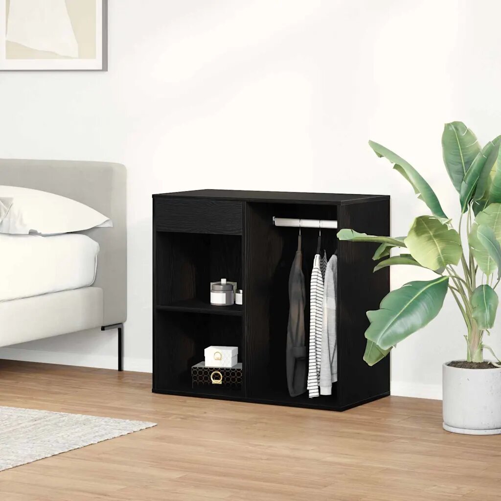 vidaXL Козметично шкафче с чекмедже с рафт Черния дъб 80 x 40 x 75 см