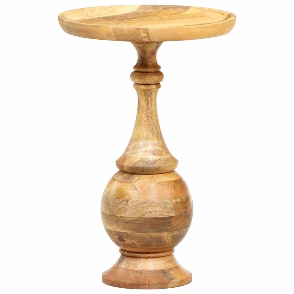 vidaXL Кръгла странична маса 43x43x66 см мангово дърво масив