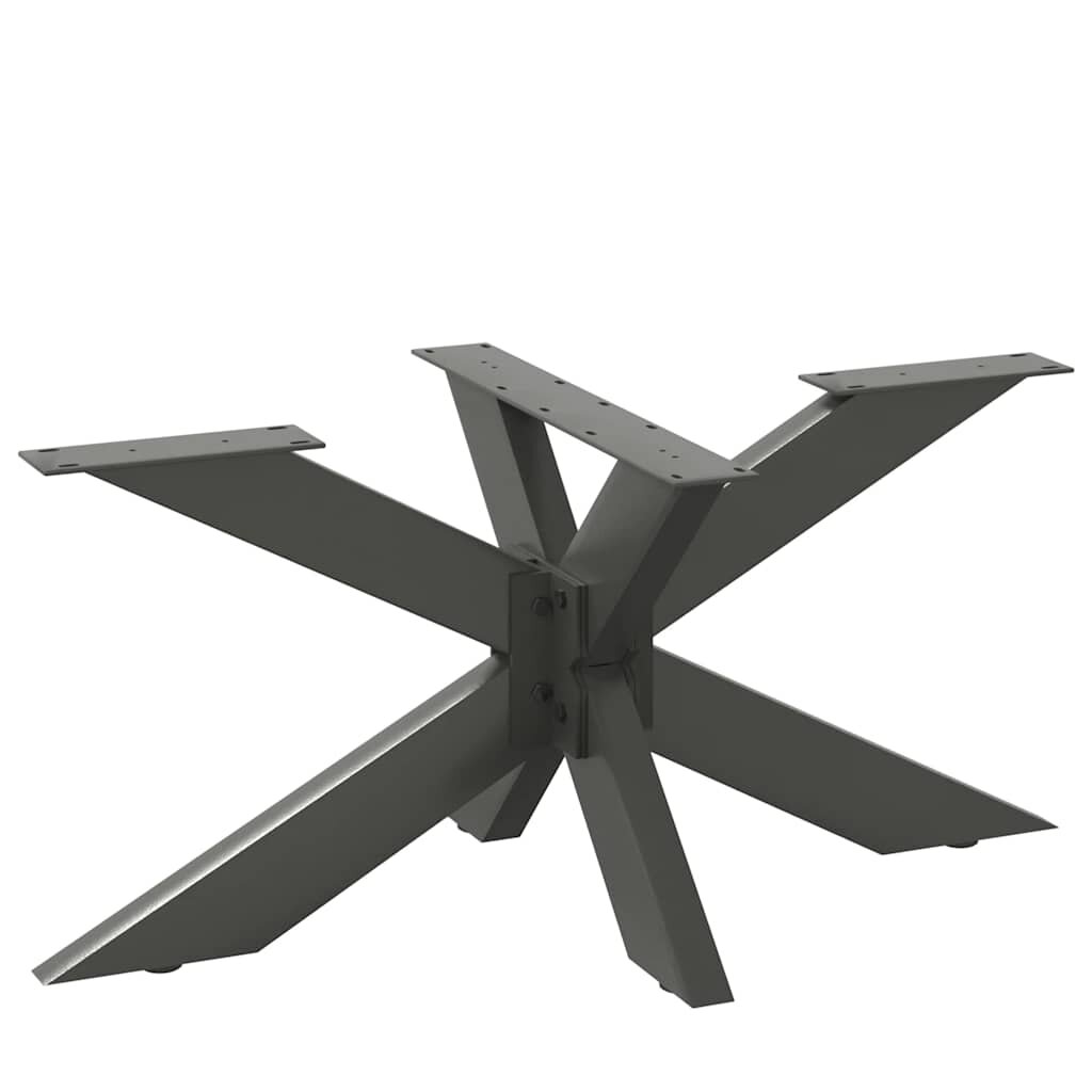 vidaXL Крак за масичка за кафе форма на паяк антрацит 98x58x(42-43) см стомана
