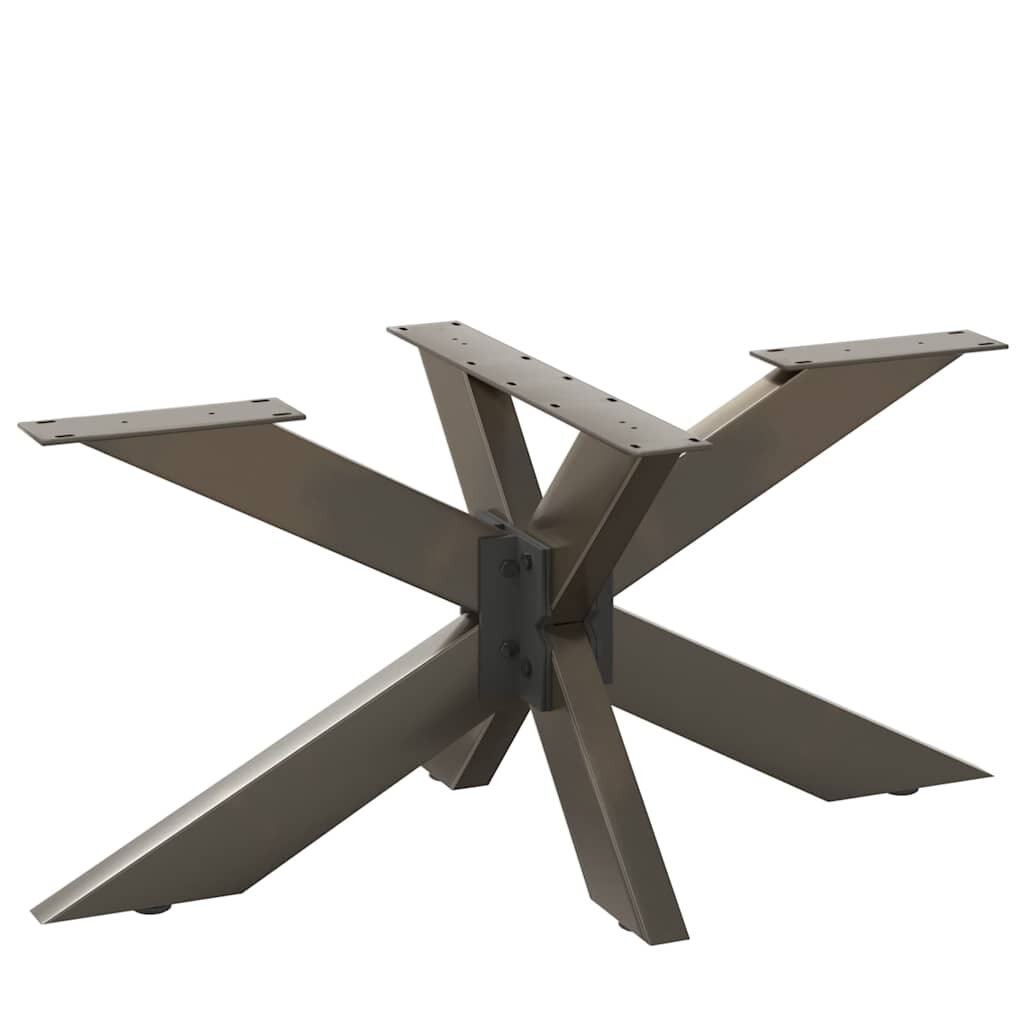 vidaXL Крак за масичка за кафе форма на паяк черен 98x58x(42-43) см стомана