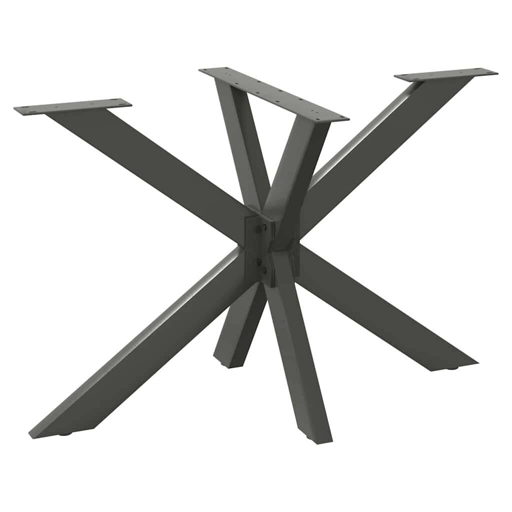 vidaXL Крак за трапезна маса с форма на паяк антрацит 120x68x(72-73) см стомана