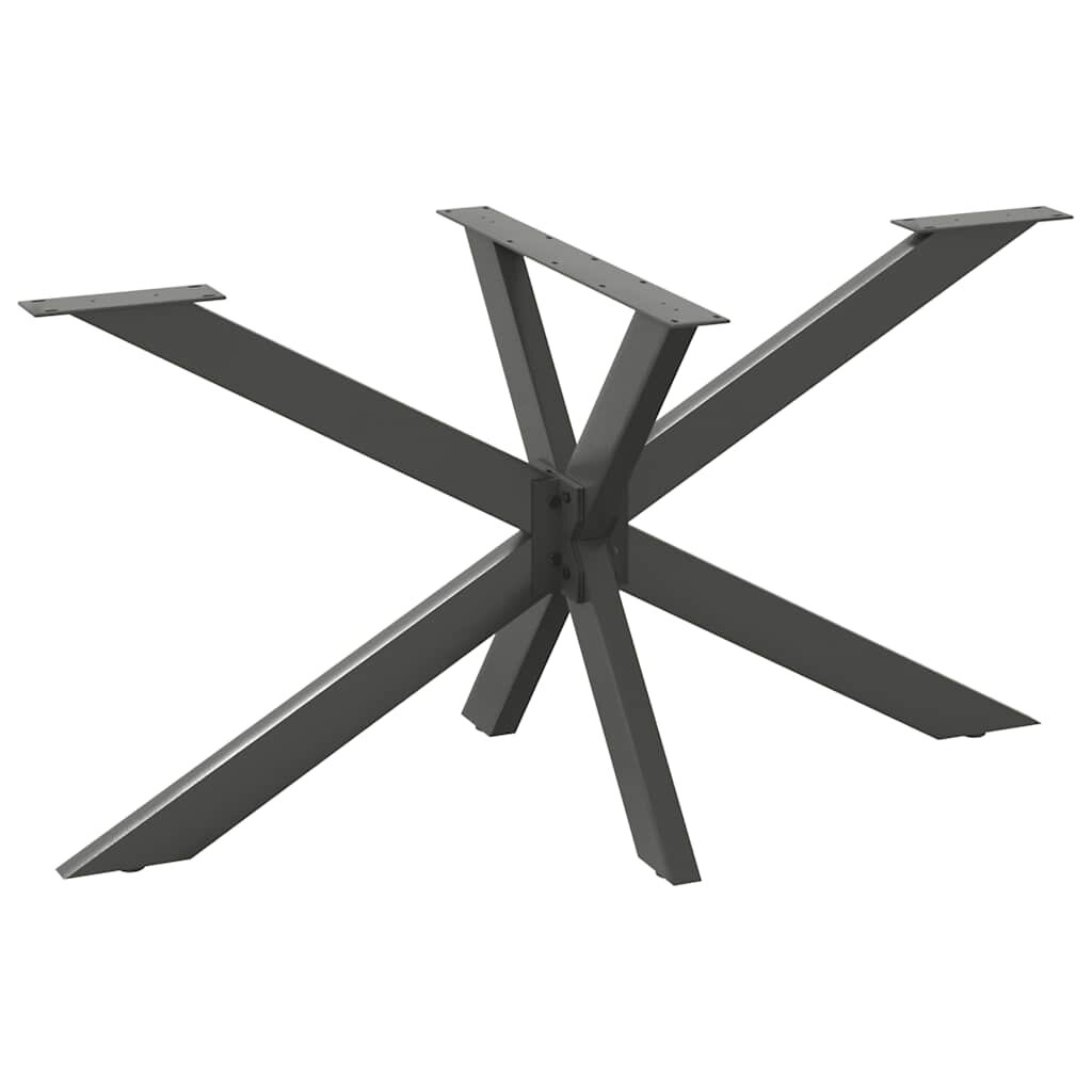 vidaXL Крак за трапезна маса с форма на паяк антрацит 150x78x(72-73) см стомана