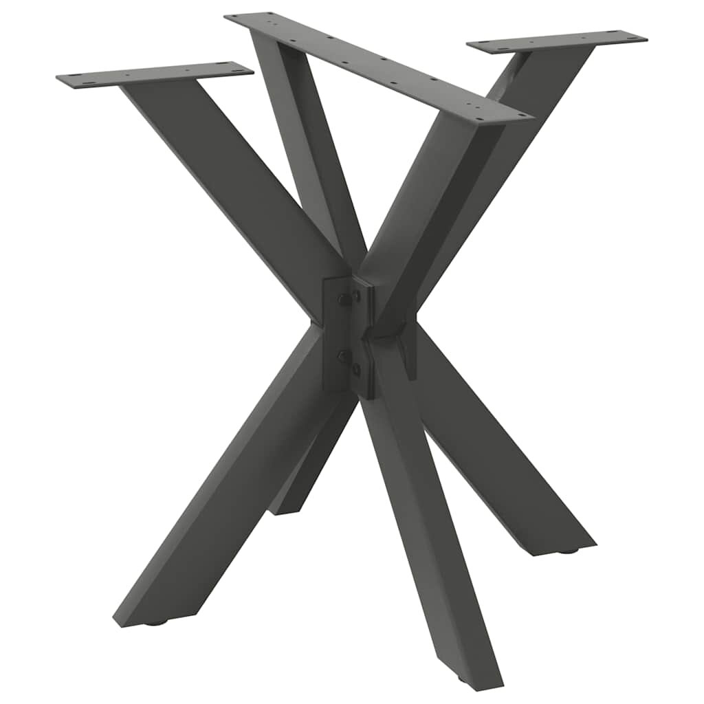 vidaXL Крак за трапезна маса с форма на паяк антрацит 85x85x(72-73) см стомана