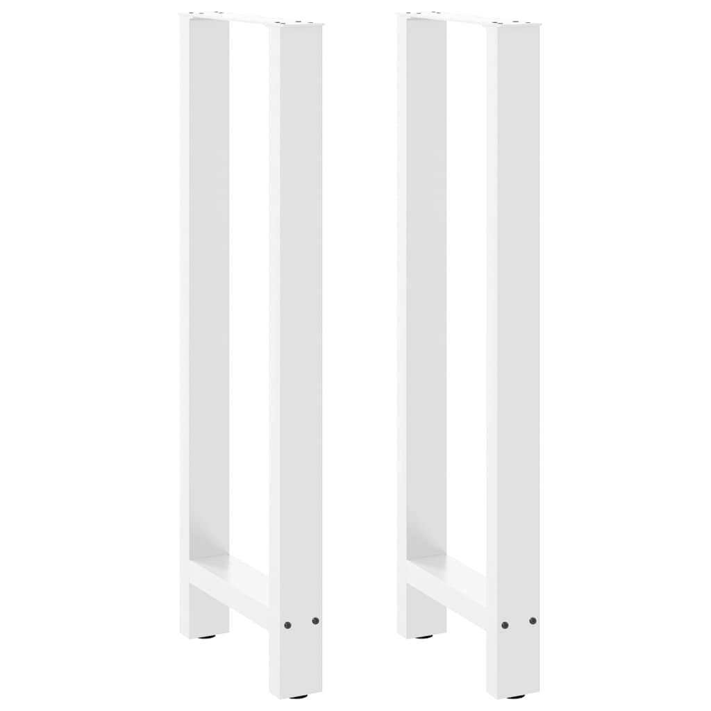 vidaXL Крака за бар маса бели 2 бр. 40 x (110-111) см стомана