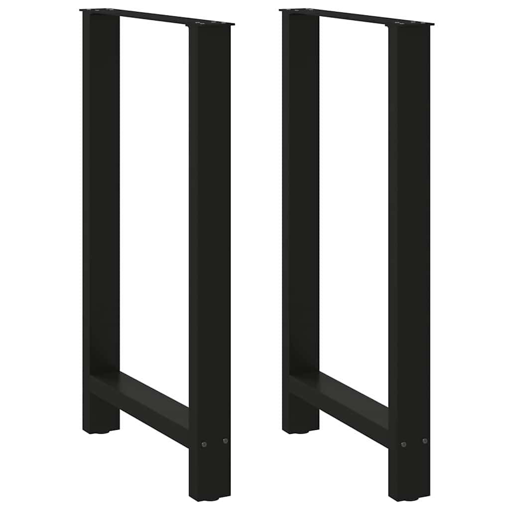 vidaXL Крака за бар маса черни 2 бр. 60 x (100-101) см стомана