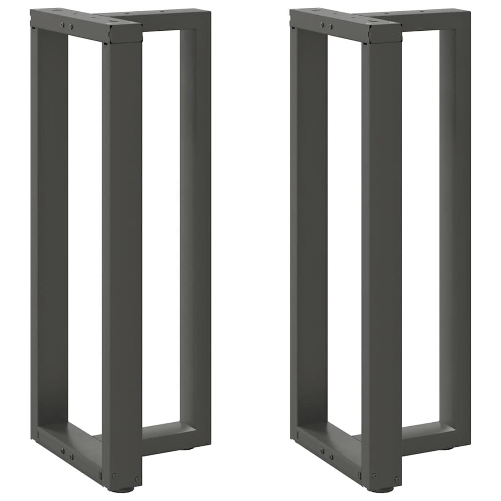 vidaXL Крака за бар маса Т-образни 2 бр. антрацит 40x35x(100-101) см стомана