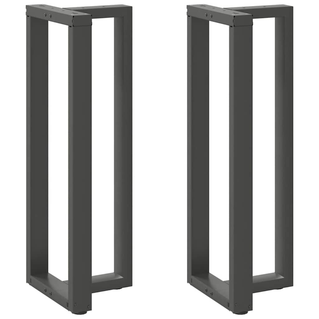 vidaXL Крака за бар маса Т-образни 2 бр. антрацит 40x35x(110-111) см стомана