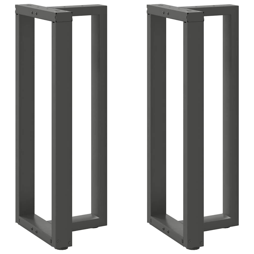 vidaXL Крака за бар маса Т-образни 2 бр. антрацит 50x35x(100-101) см стомана