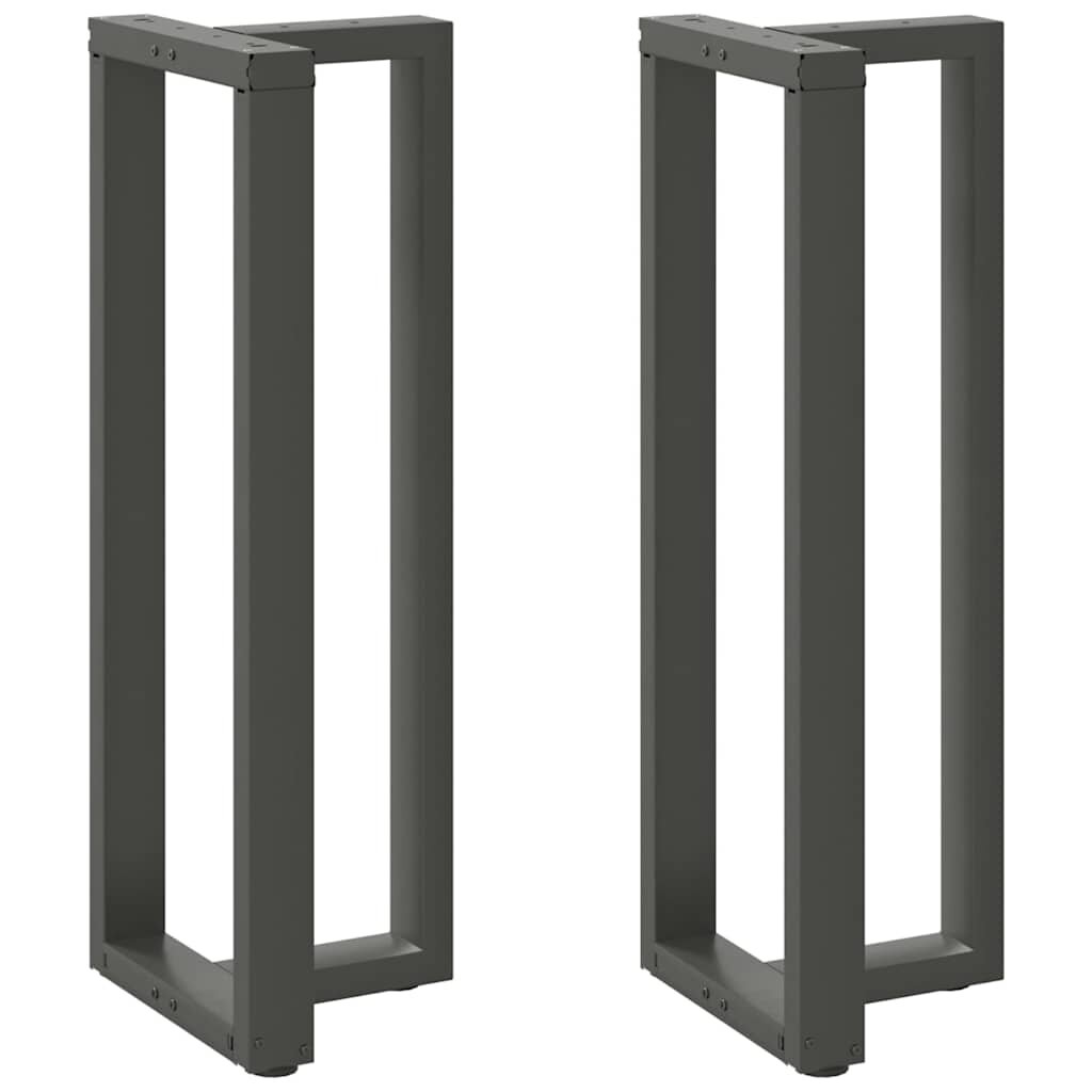 vidaXL Крака за бар маса Т-образни 2 бр. антрацит 50x35x(110-111) см стомана