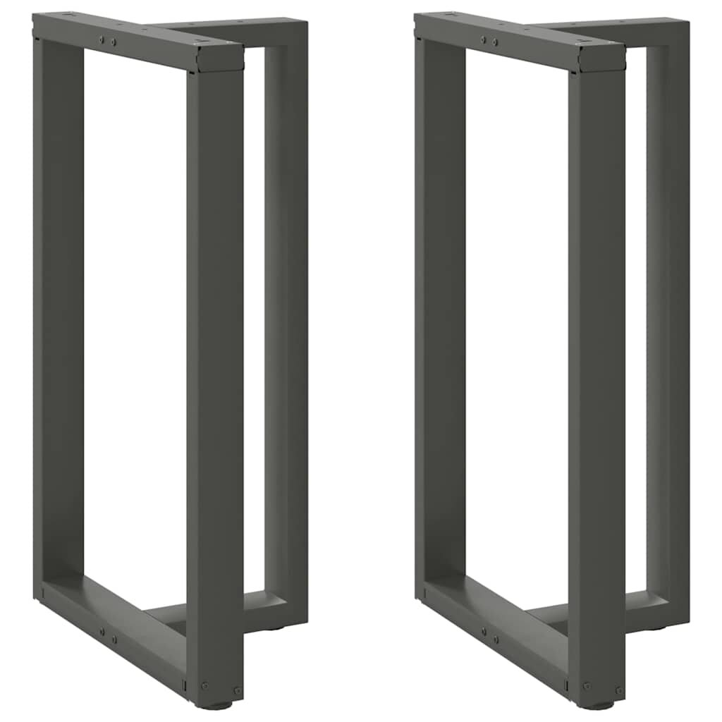 vidaXL Крака за бар маса Т-образни 2 бр. антрацит 60x35x(100-101) см стомана