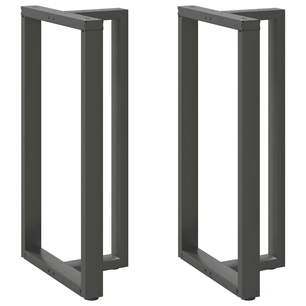 vidaXL Крака за бар маса Т-образни 2 бр. антрацит 60x35x(110-111) см стомана
