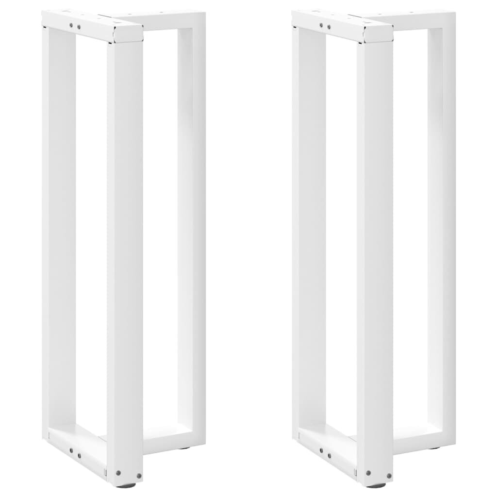 vidaXL Крака за бар маса Т-образни 2 бр. бели 50x35x(110-111) см стомана