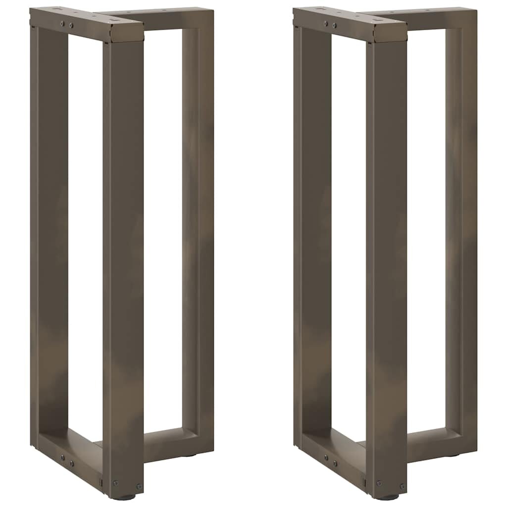 vidaXL Крака за бар маса Т-образни 2 бр. черни 40x35x(100-101) см стомана