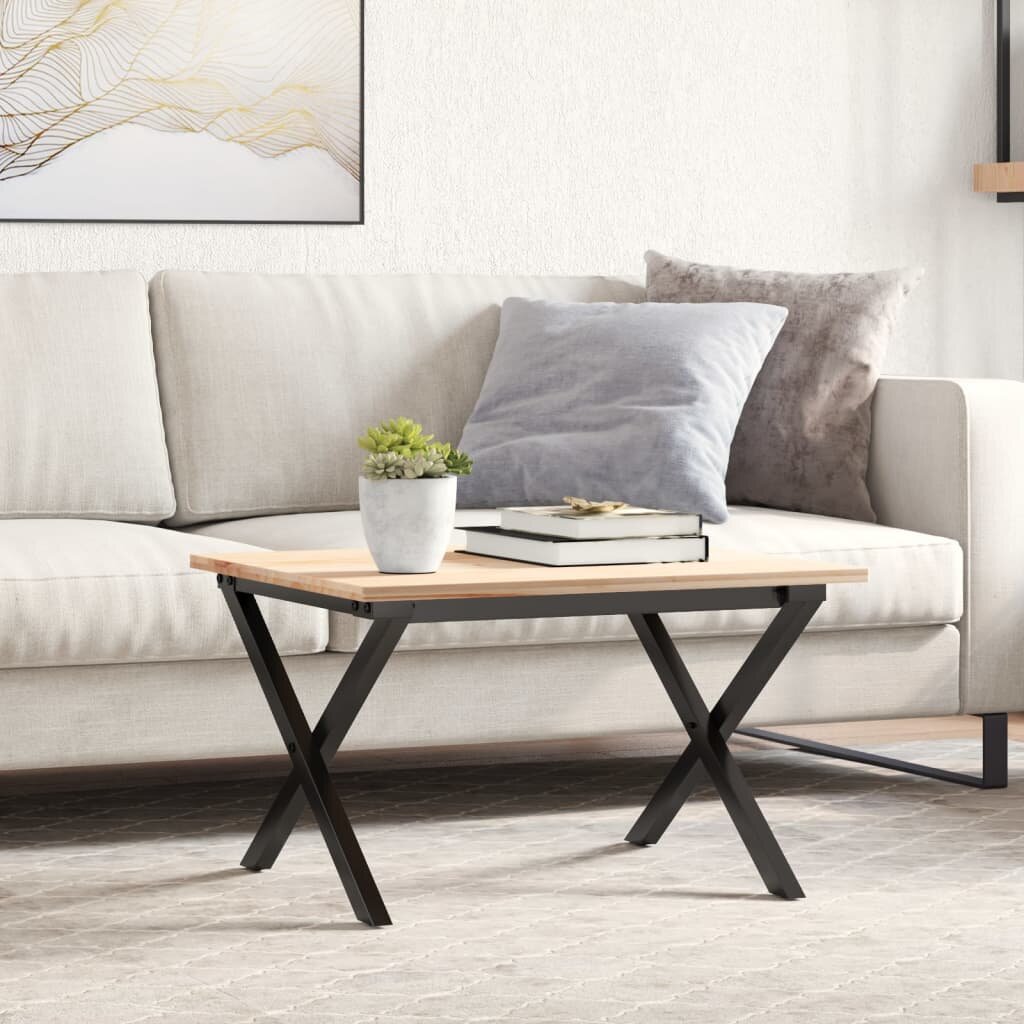 vidaXL Крака за кафе маса X-рамка 60x40x38 см стомана