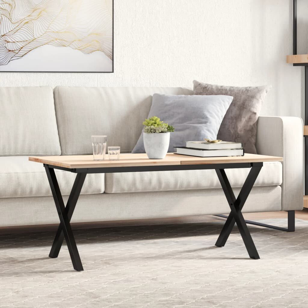 vidaXL Крака за кафе маса X-рамка 90x30x43 см стомана