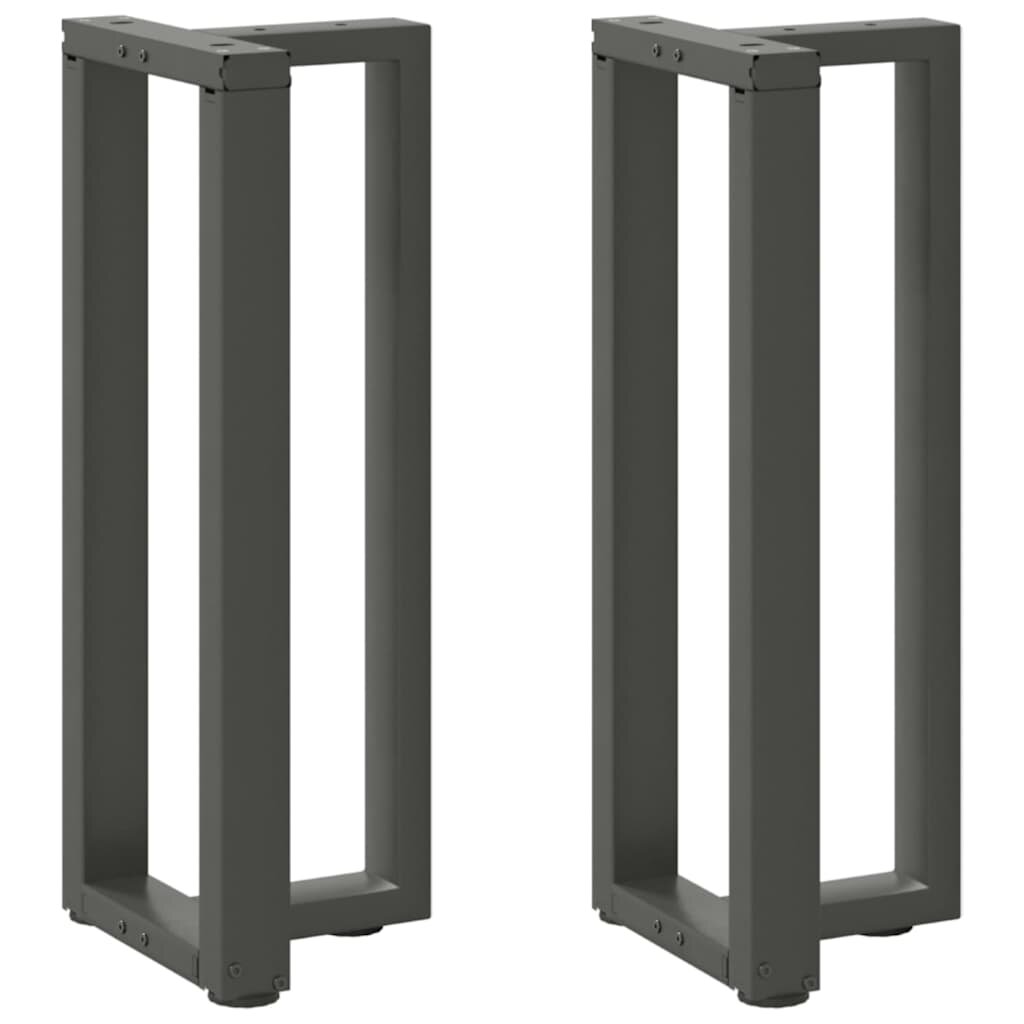 vidaXL Крака за конзолна маса Т-образни 2 бр. антрацит 38x25x(72-73) см стомана