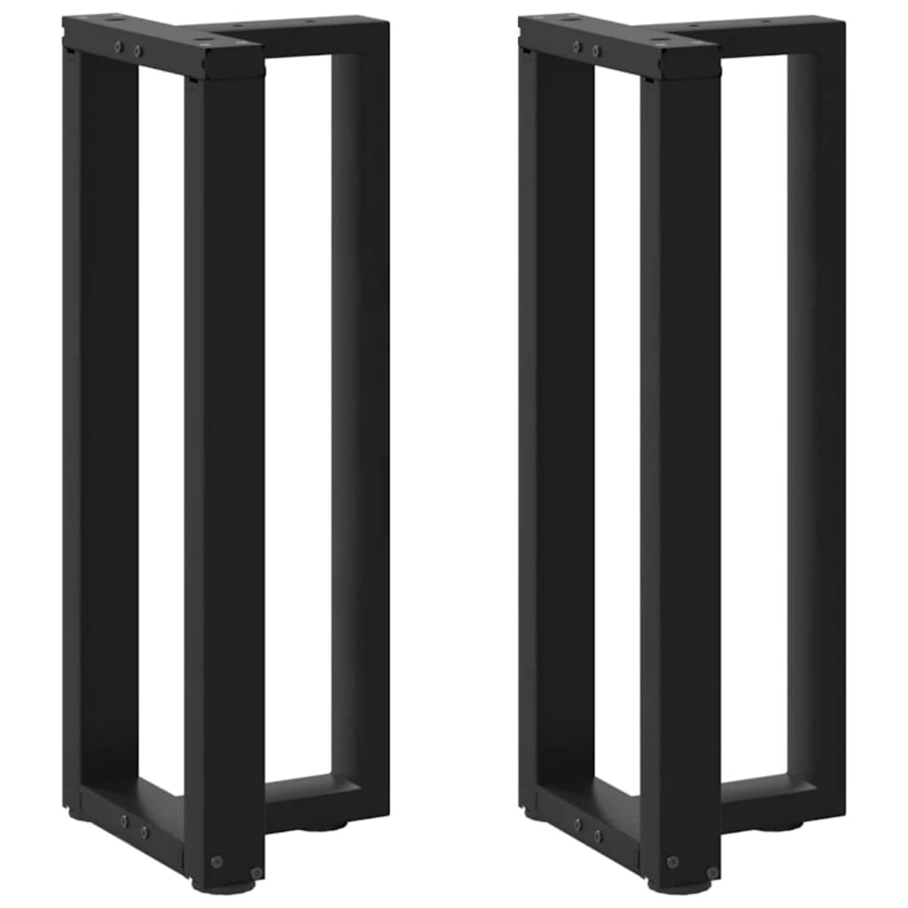 vidaXL Крака за конзолна маса Т-образни 2 бр. черни 25x28x(72-73) см стомана