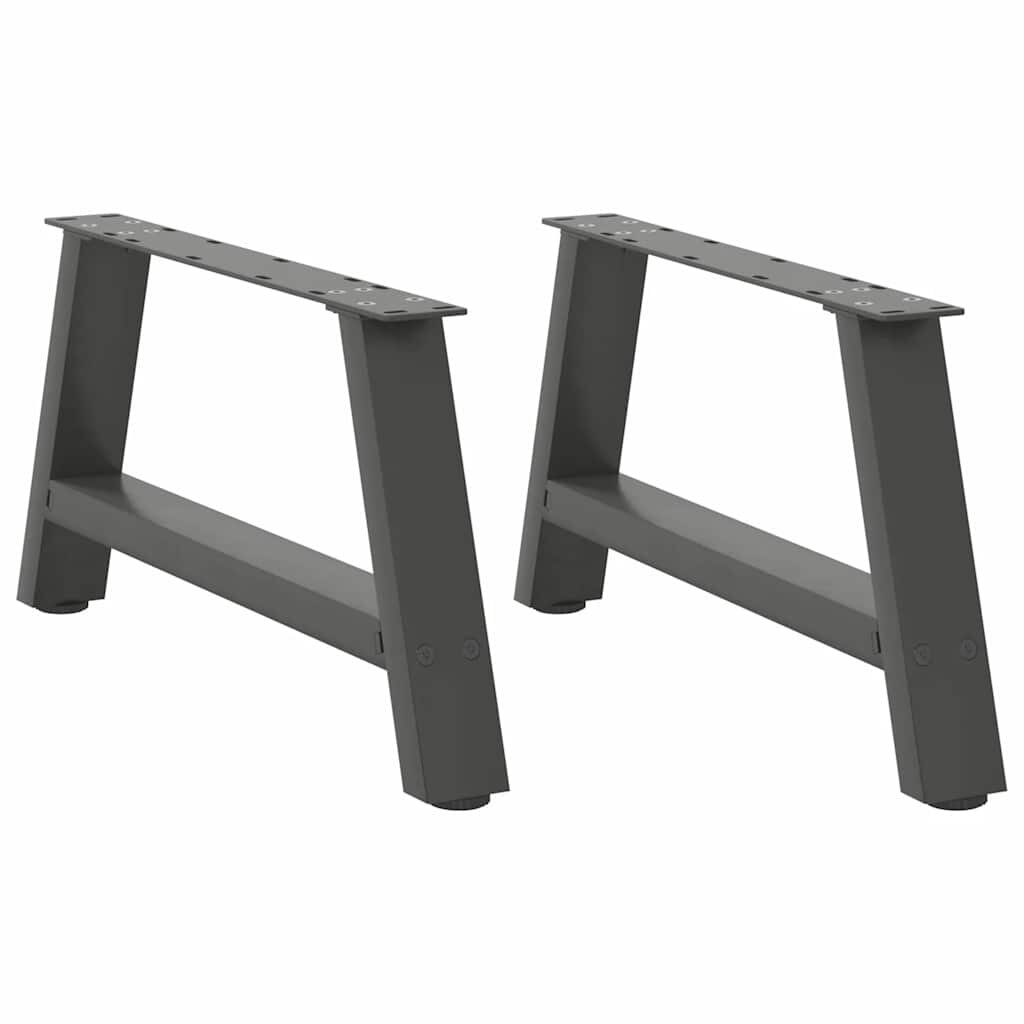 vidaXL Крака за масичка за кафе А-образни 2 бр. антрацит 60x(30-31) см стомана