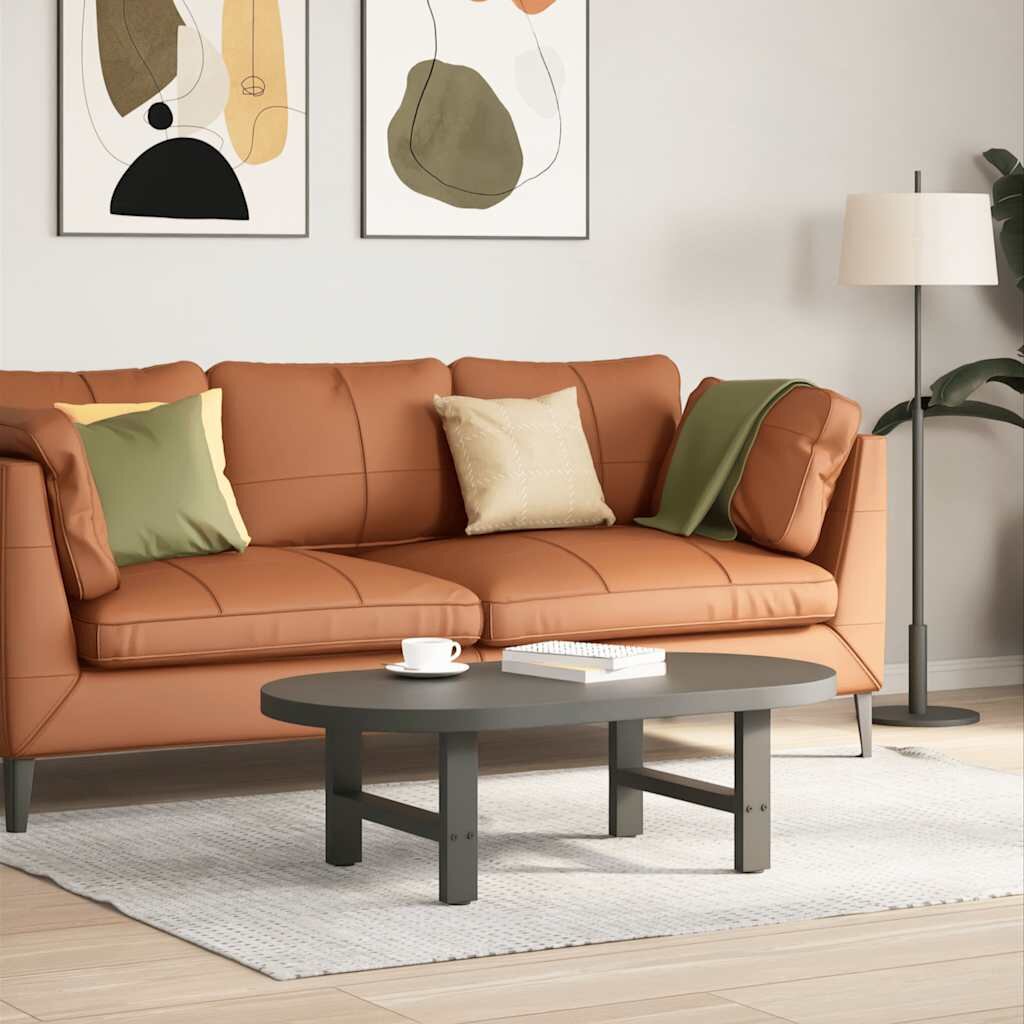vidaXL Крака за масичка за кафе антрацит 2 бр. 50 x (30-31) см стомана