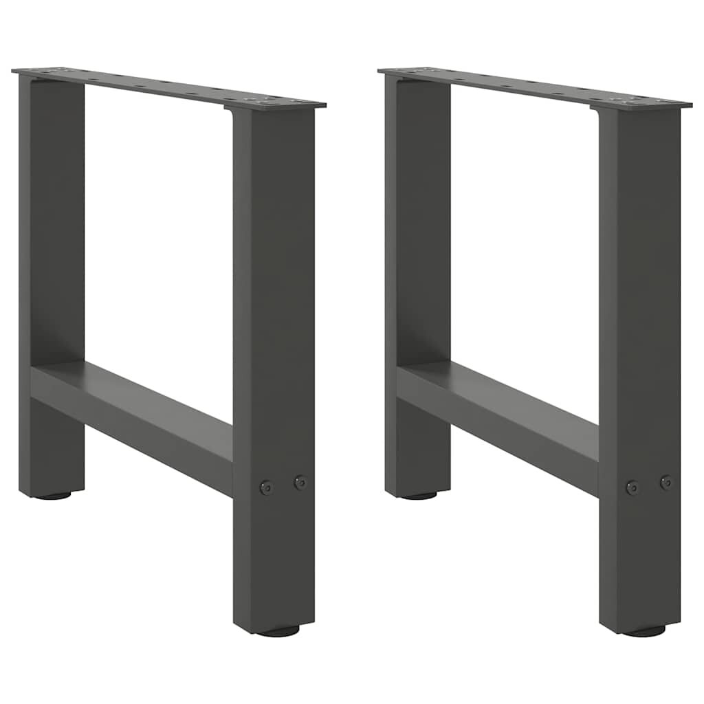 vidaXL Крака за масичка за кафе антрацит 2 бр. 60 x (42-43) см стомана