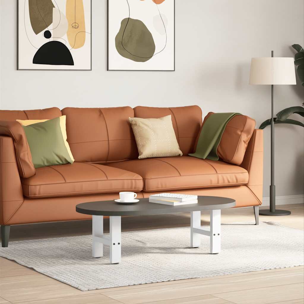 vidaXL Крака за масичка за кафе бели 2 бр. 30 x (30-31) см стомана