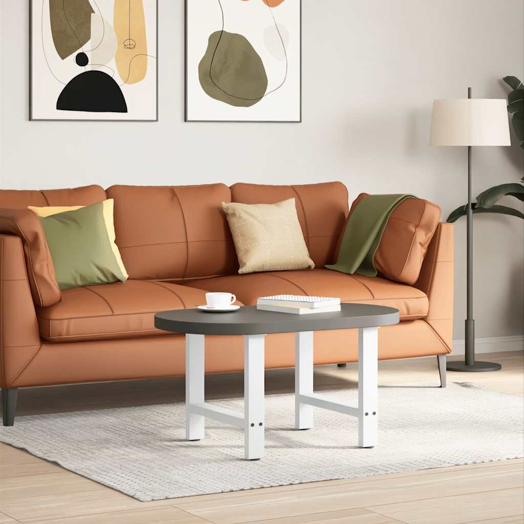 vidaXL Крака за масичка за кафе бели 2 бр. 50 x (42-43) см стомана