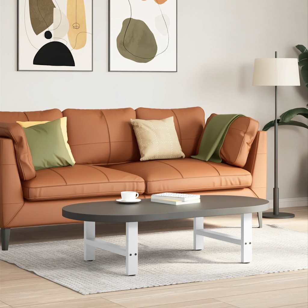 vidaXL Крака за масичка за кафе бели 2 бр. 70 x (30-31) см стомана