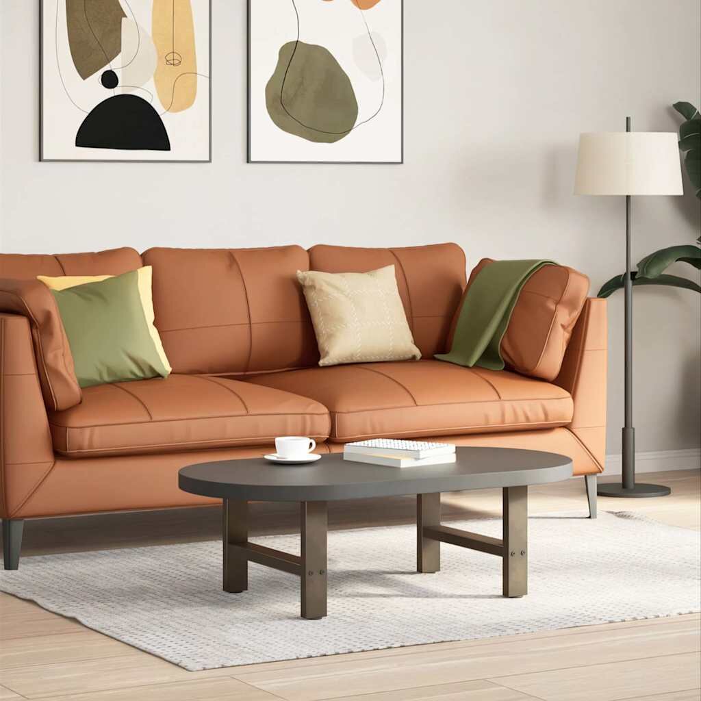 vidaXL Крака за масичка за кафе естествена стомана 2 бр. 50 x (30-31) см стомана