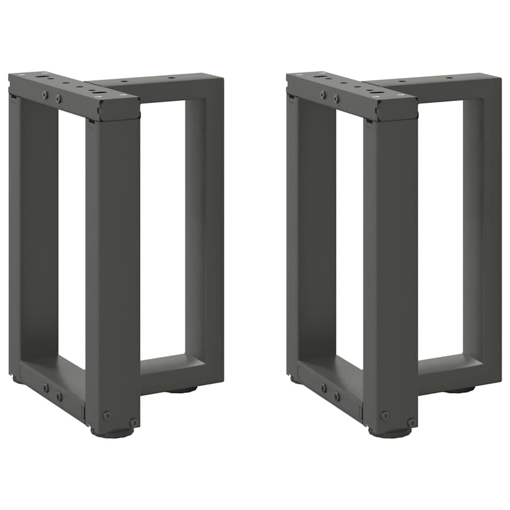 vidaXL Крака за масичка за кафе Т-образни 2 бр. антрацит 28x25x(42-43) см стомана