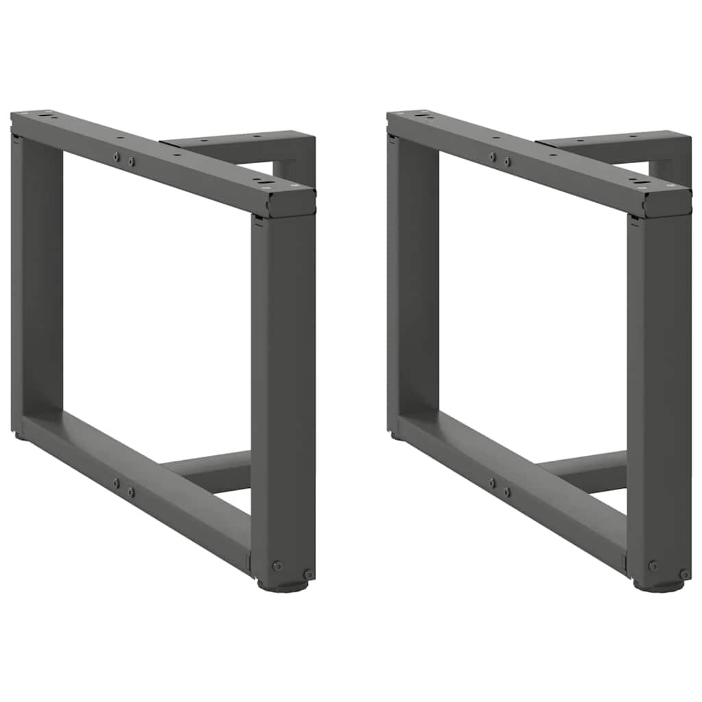 vidaXL Крака за масичка за кафе Т-образни 2 бр. антрацит 60x25x(42-43) см стомана