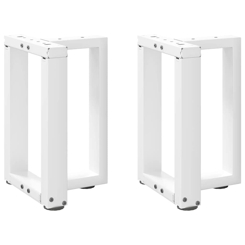 vidaXL Крака за масичка за кафе Т-образни 2 бр. бели 28x25x(42-43) см стомана