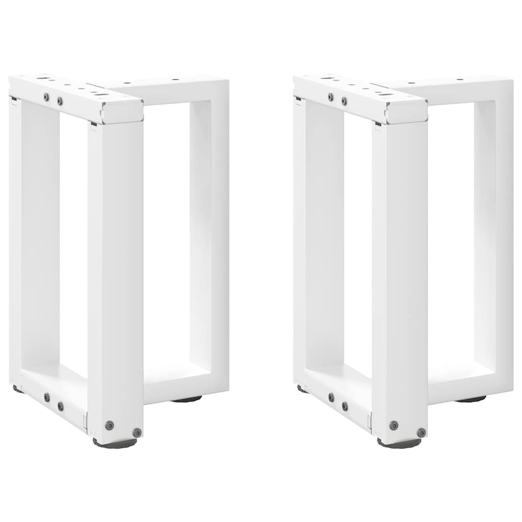 vidaXL Крака за масичка за кафе Т-образни 2 бр. бели 38x25x(42-43) см стомана