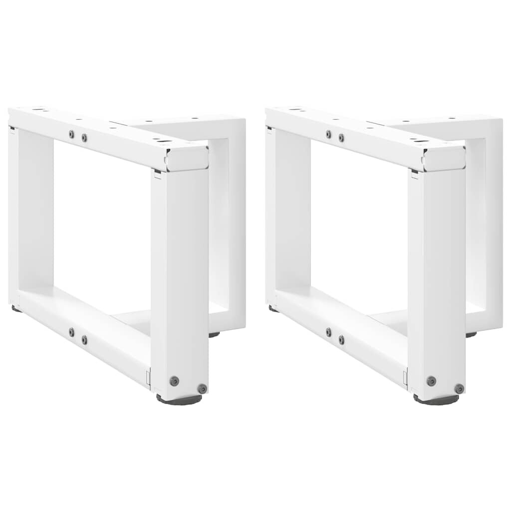 vidaXL Крака за масичка за кафе Т-образни 2 бр. бели 40x25x(30-31) см стомана